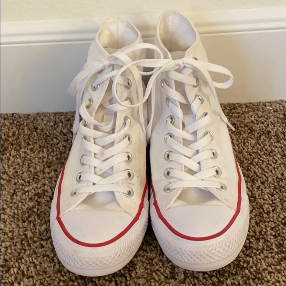 white converse high tops